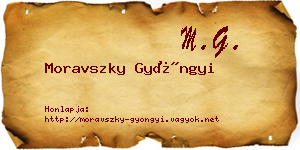 Moravszky Gyöngyi névjegykártya
